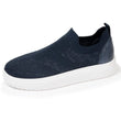 Tenis Mujer slip-on plataforma Marino Lurex