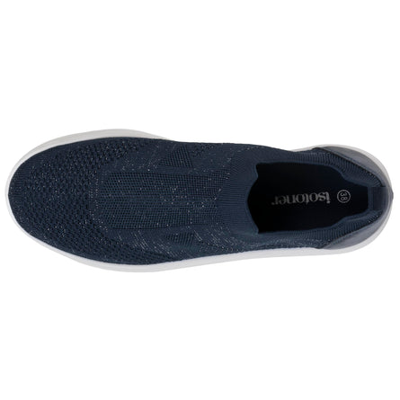 Tenis Mujer slip-on plataforma Marino Lurex - Isotoner