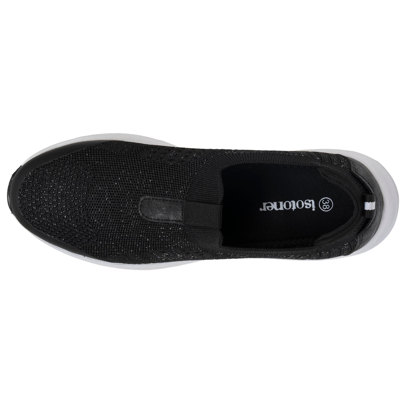 Tenis Mujer slip-on sport Negro Lurex