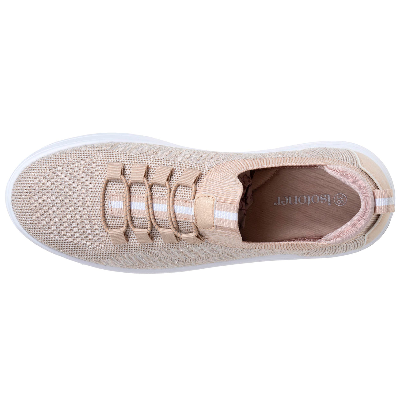 Tenis Mujer slip-on plataforma Beige