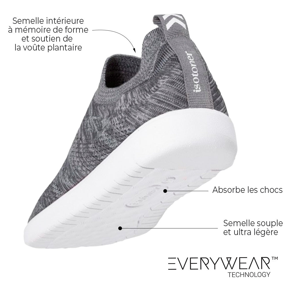 Tenis Confort Hombre slip-on sport Gris