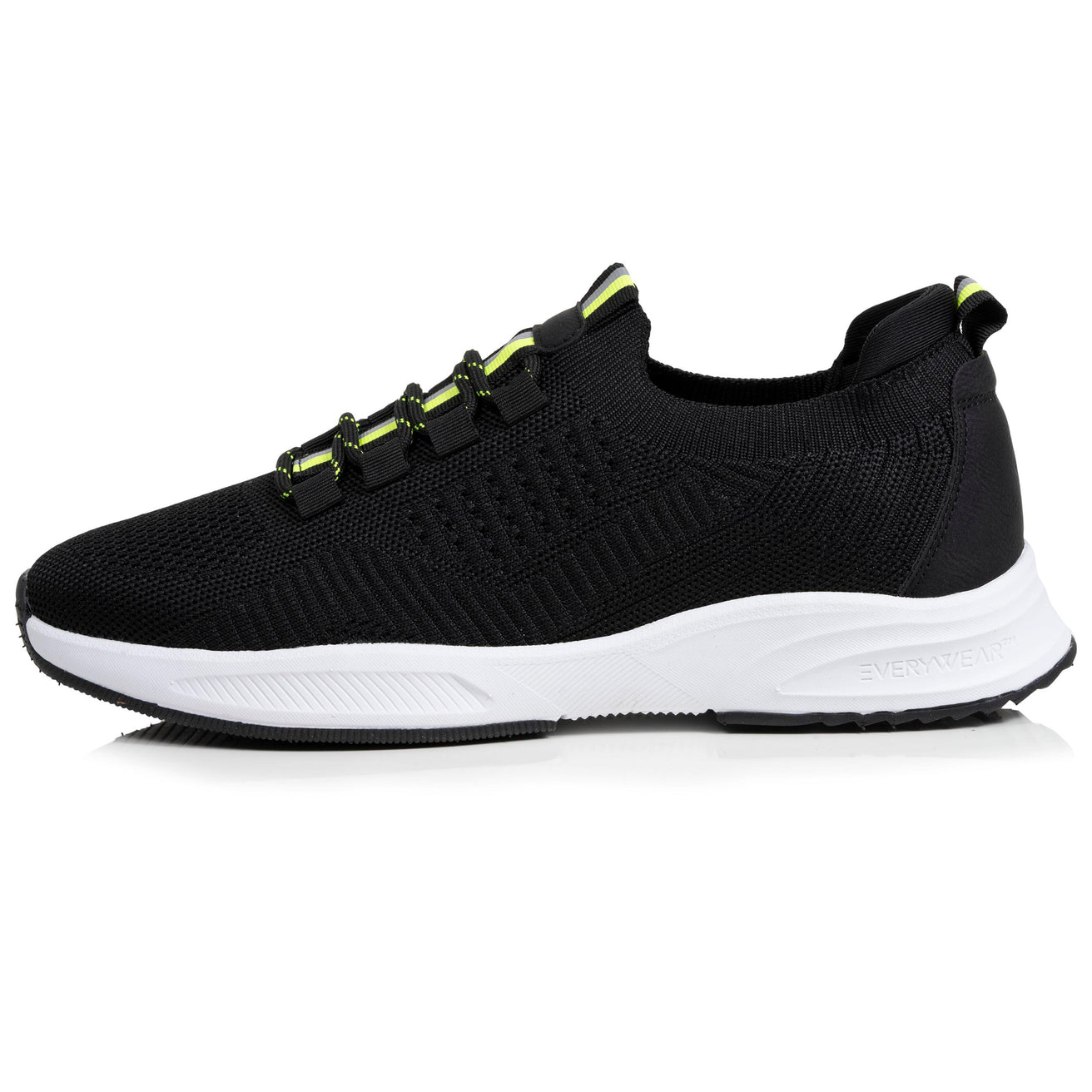 Tenis Confort Hombre slip-on cordones Negro/Amarillo