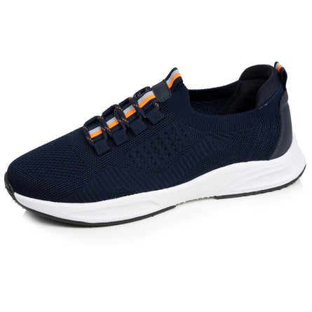 Tenis Confort Hombre slip-on cordones Marino/Naranja - Isotoner