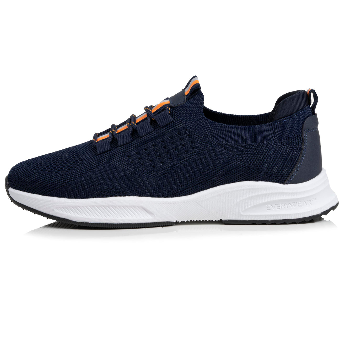 Tenis Confort Hombre slip-on cordones Marino/Naranja