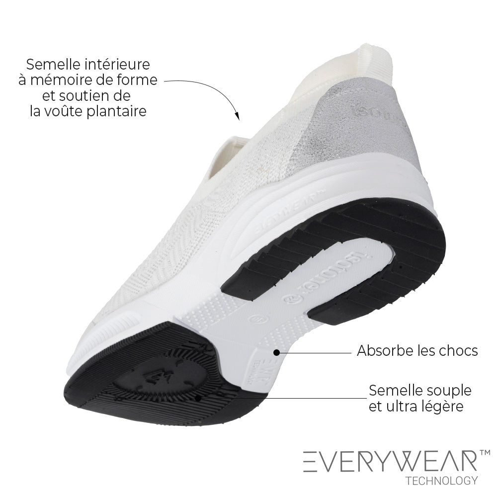 Calzado tenis Mujer sin cordones Gris