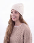 Gorro Mujer Ultra-suave punto acanalado Beige