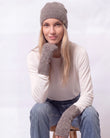 Gorro Mujer efecto Cachemira Marrón