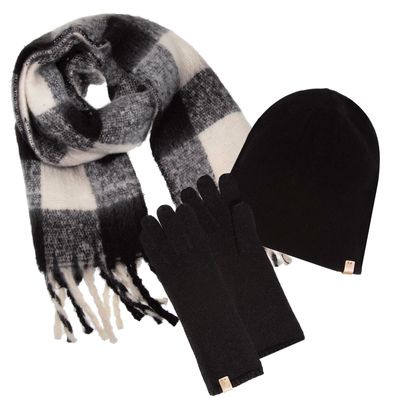 Gorro Mujer Soft Touch Negro/Crema
