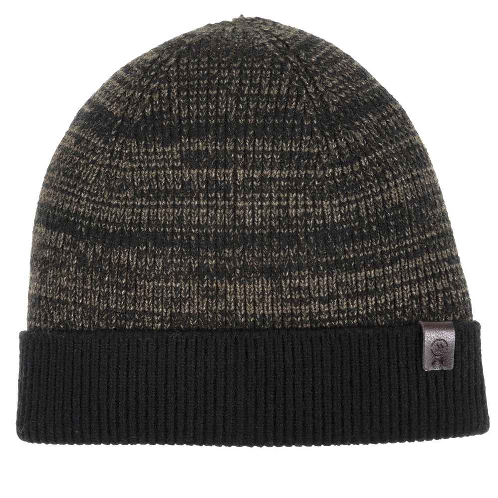 Gorro Hombre corto con vuelta Caqui jaspeado - Isotoner