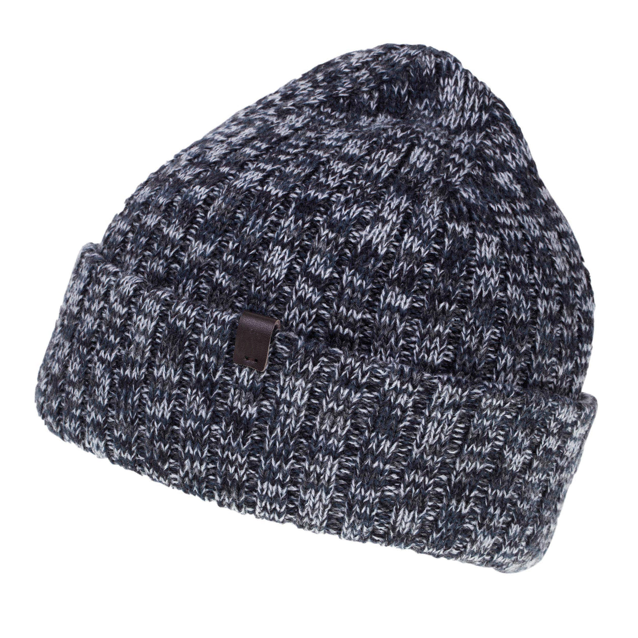 Gorro Hombre malla canalé Marino jaspeado