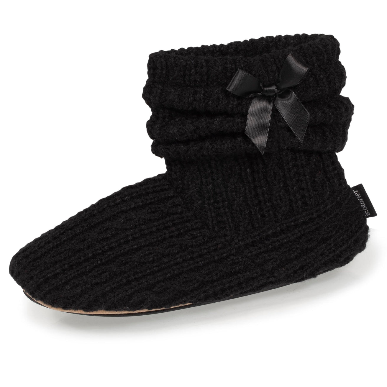 Zapatillas de casa botines Punto Nudo Negro