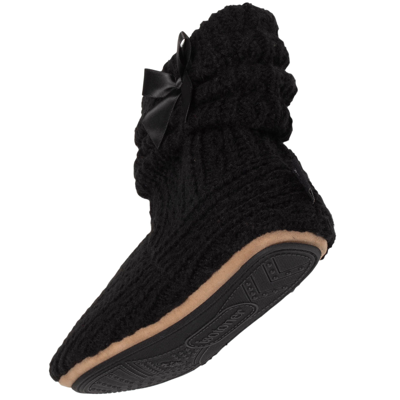 Zapatillas de casa botines Punto Nudo Negro