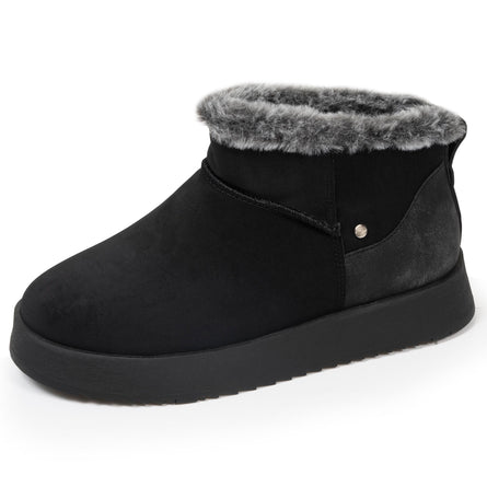 Botines bajos Mujer borde imitación piel Negro - Isotoner