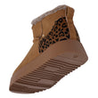 Botines bajos Mujer borde imitación piel Camel Leopardo