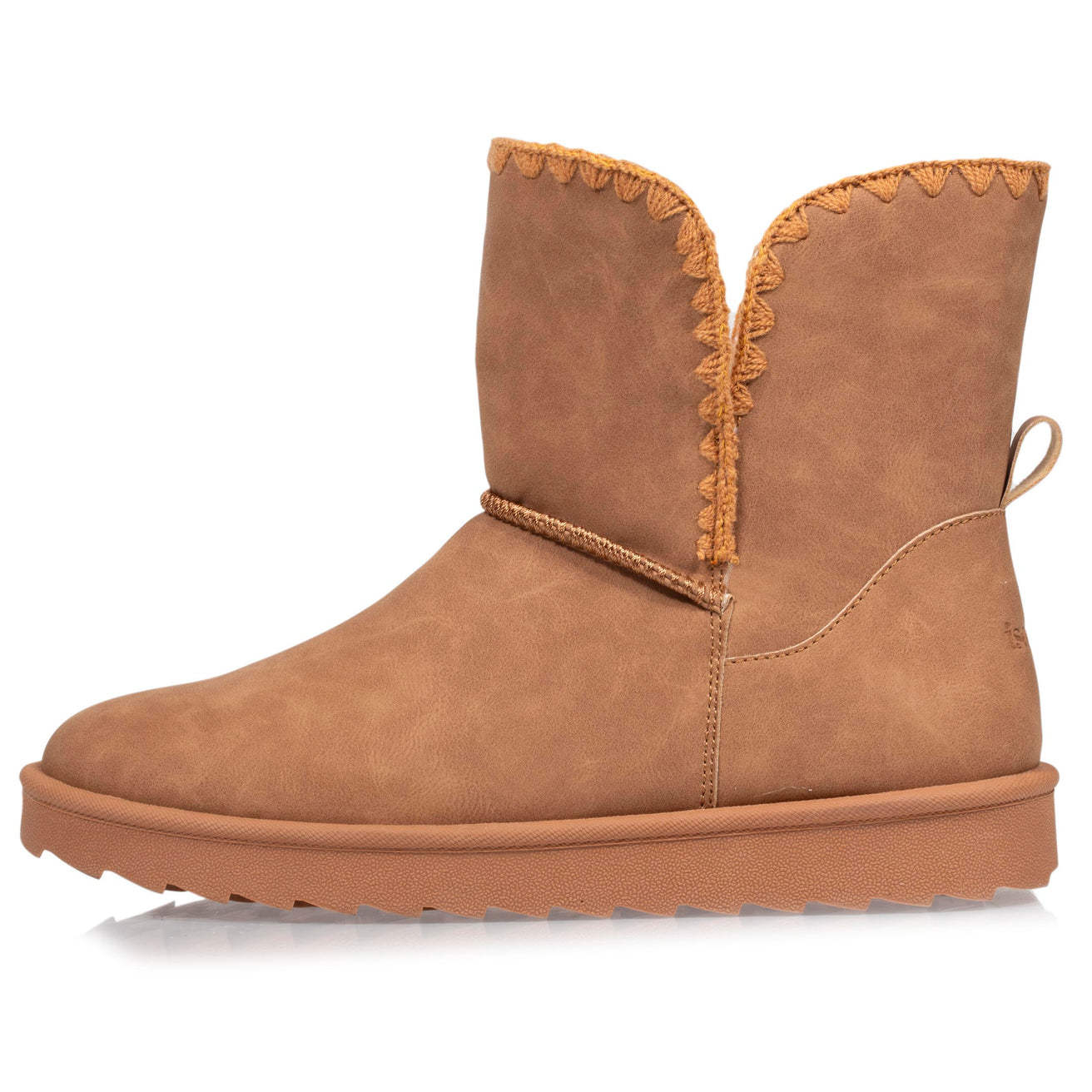Botas altas Mujer imitación piel Camel