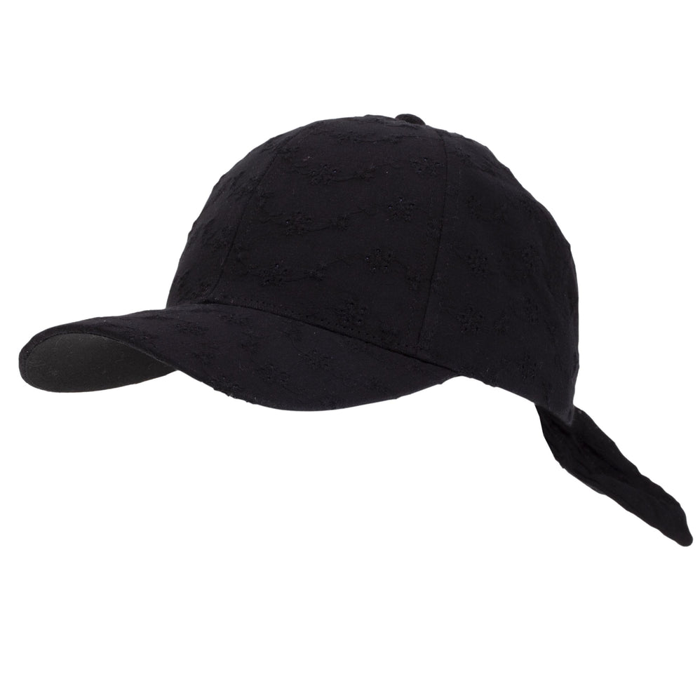 Gorra Mujer ajustable Bordado inglés Negro - Isotoner