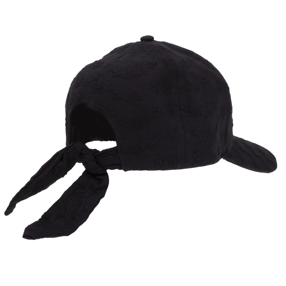 Gorra Mujer ajustable Bordado inglés Negro - Isotoner