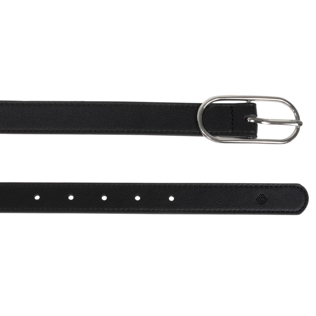 Cinturón Mujer Negro Hebilla Ovalada