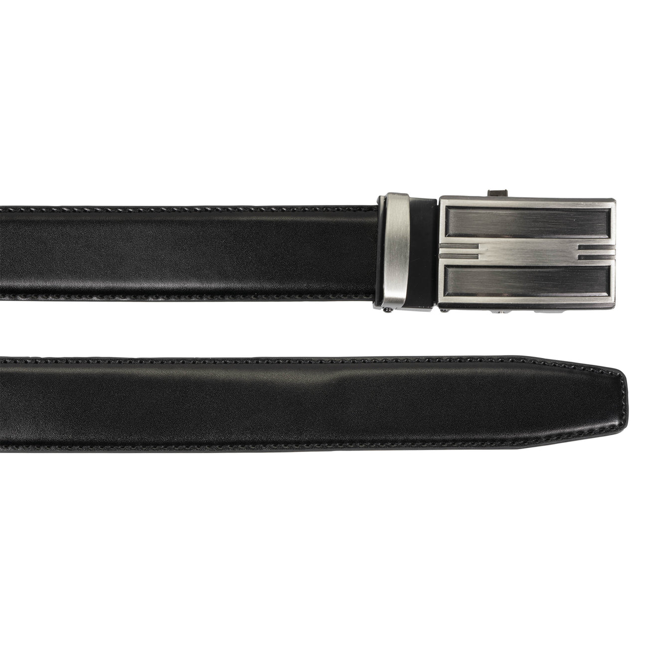 Cinturón Hombre Negro ajustable hebilla bicolor