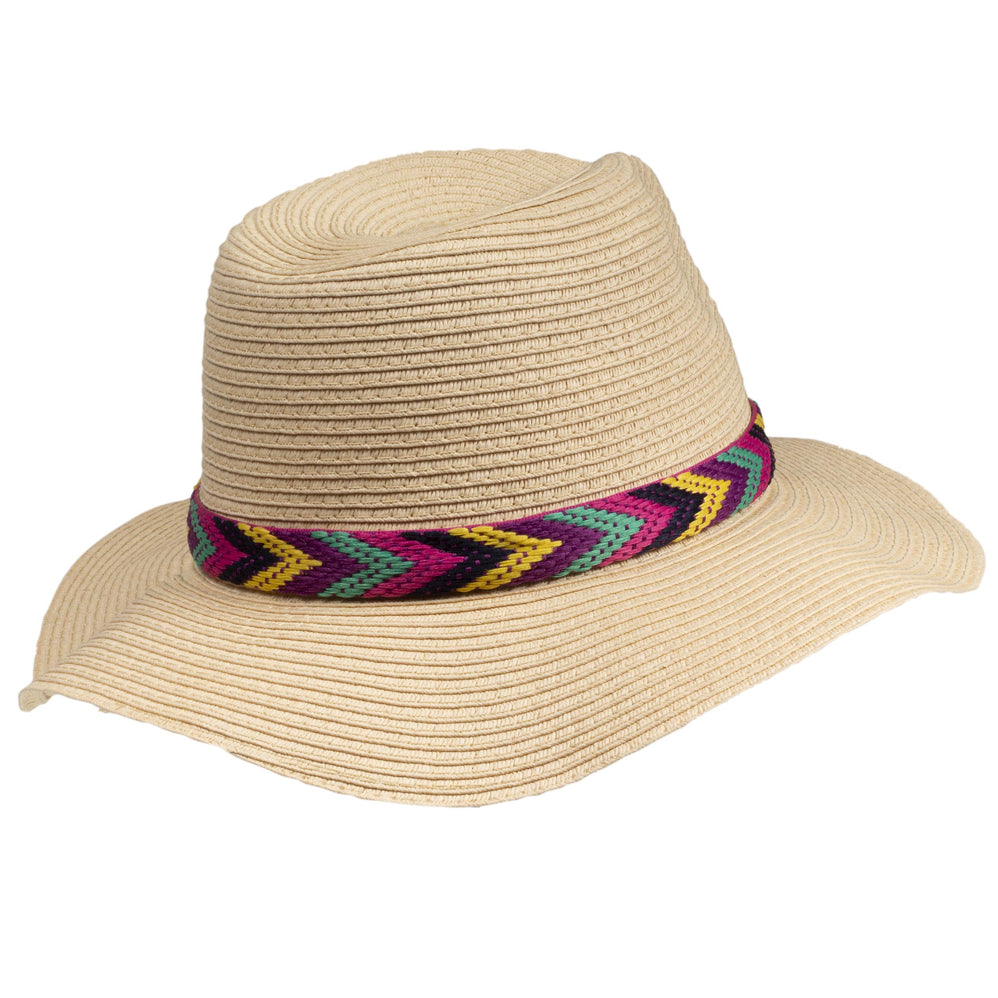 Sombrero Mujer Fedora con lazo mexicano - Isotoner