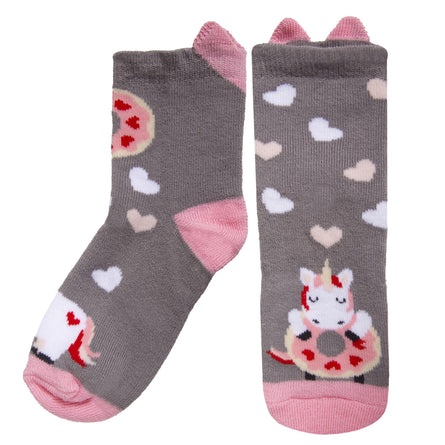Calcetines antideslizantes Niños Gris rosa 1/4 años - Isotoner