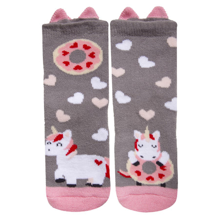 Calcetines antideslizantes Niños Gris rosa 1/4 años - Isotoner