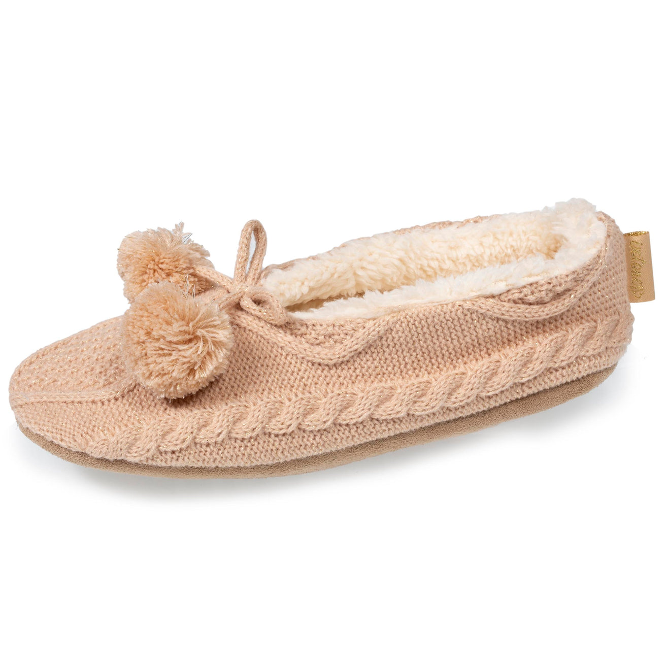 Calcetines-pantuflas Mujer Borlas