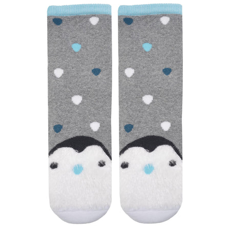 Calcetines bajas antideslizantes Niños Pingüino Gris 5/8 años - Isotoner