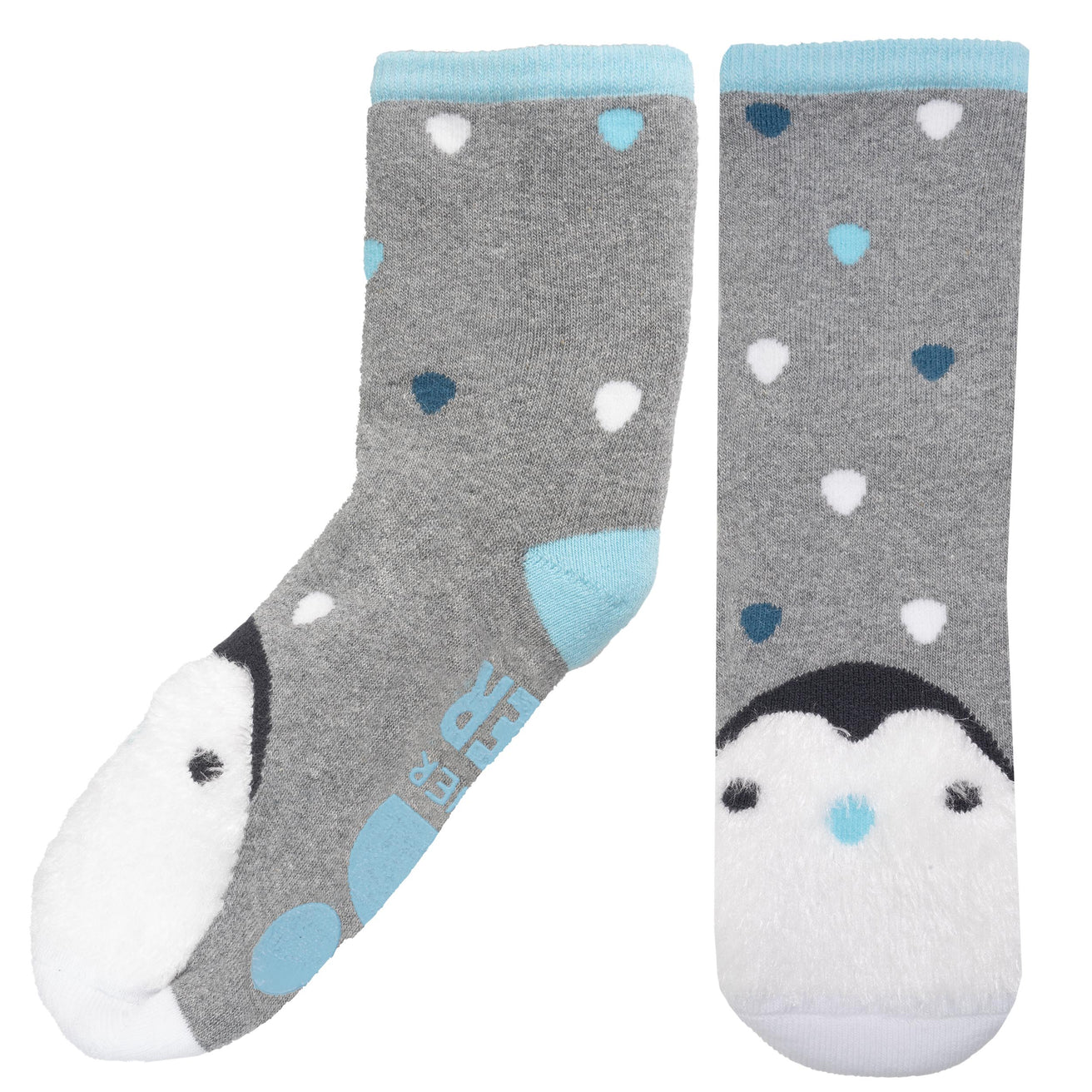 Calcetines bajas antideslizantes Niños Pingüino Gris 5/8 años
