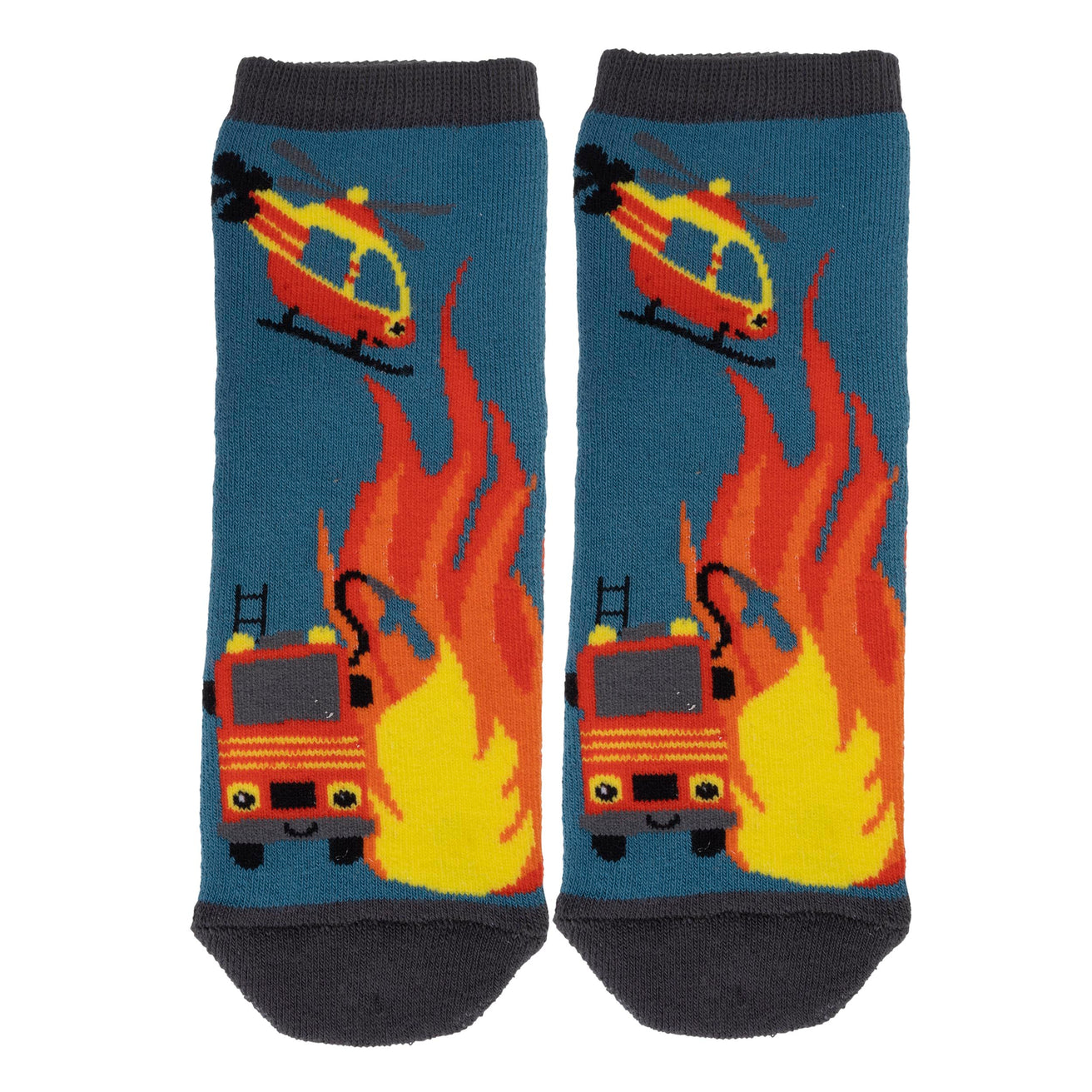 Calcetines bajos antideslizantes Niño Bombero Azul pato 1/4 años