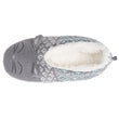 Calcetines-pantuflas forrados Mujer Jacquard gato gris