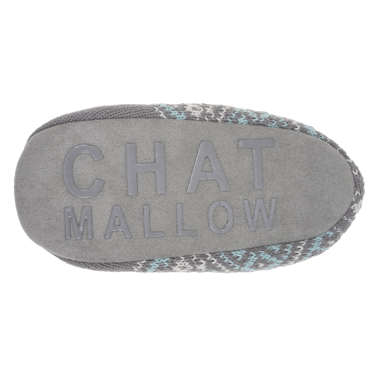 Calcetines-pantuflas forrados Mujer Jacquard gato gris
