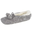 Calcetines-pantuflas forrados Mujer Malla Gris jaspeado