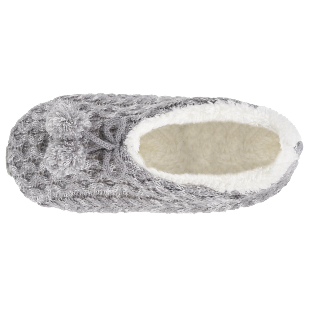 Calcetines-pantuflas forrados Mujer Malla Gris jaspeado - Isotoner