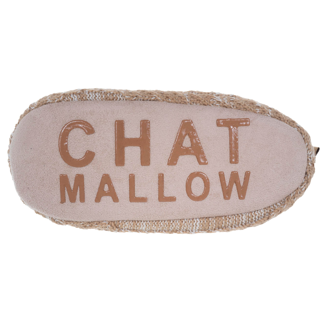 Calcetines-pantuflas forrados Mujer Malla Gato Beige
