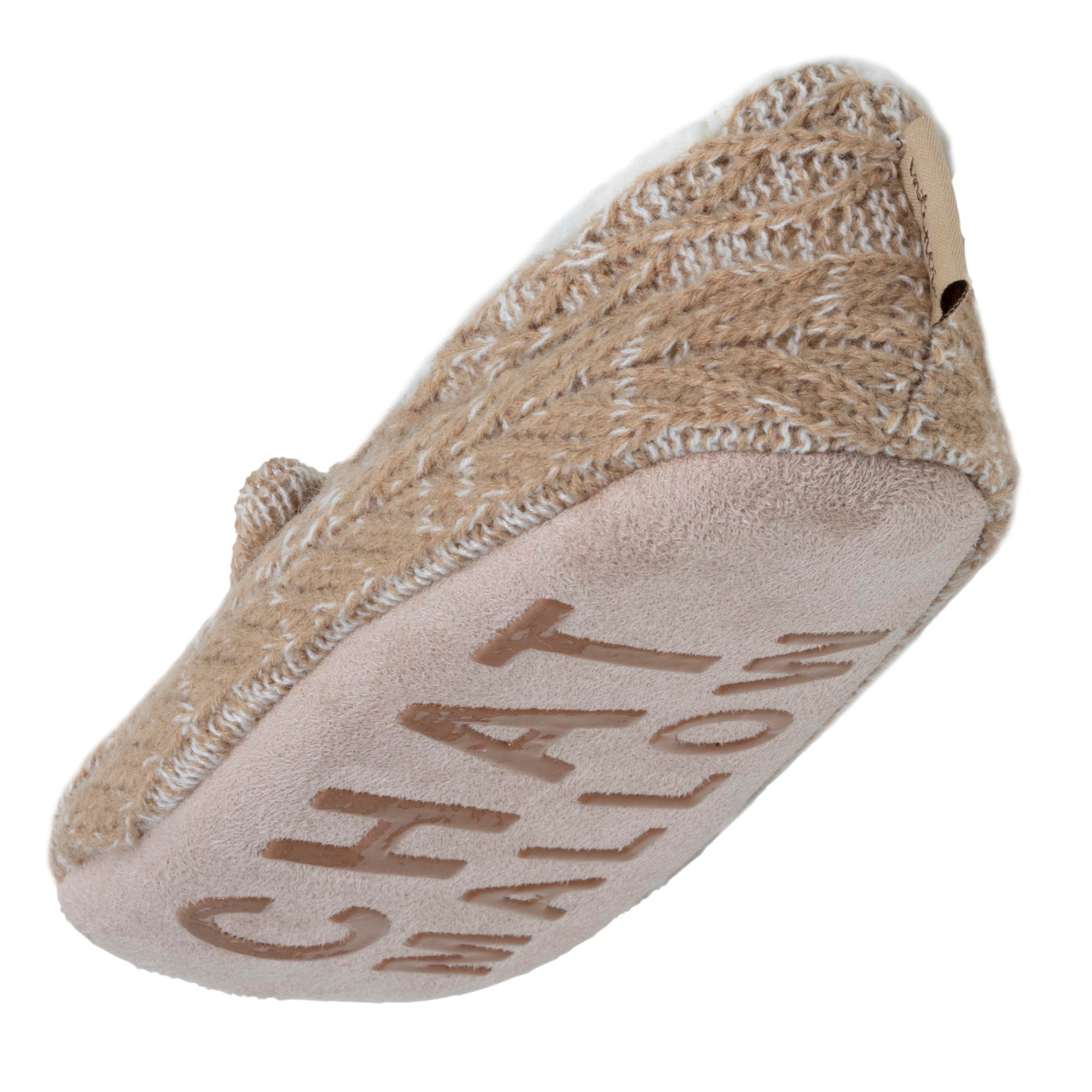 Calcetines-pantuflas forrados Mujer Malla Gato Beige