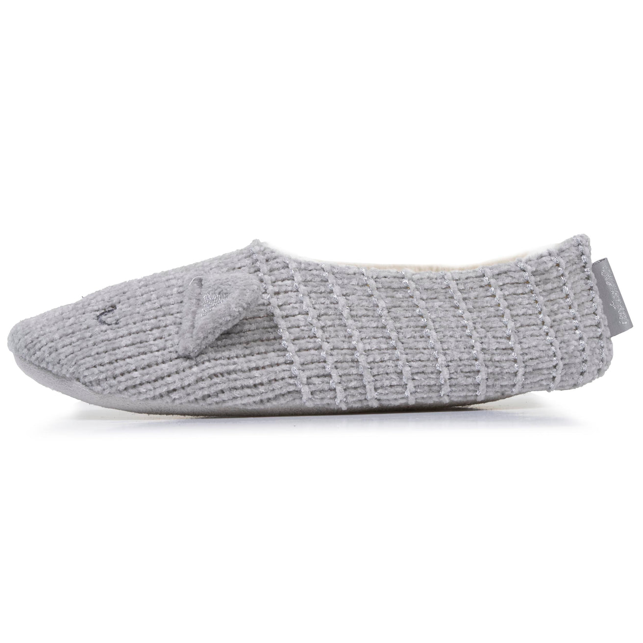 Calcetines-pantuflas forrados Mujer Gato Gris