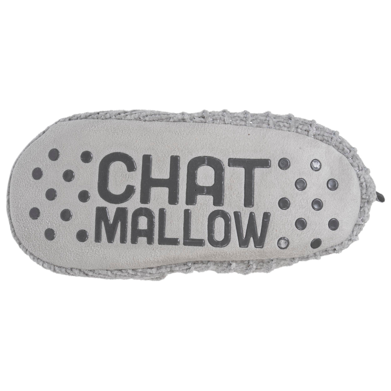 Calcetines-pantuflas forrados Mujer Gato Gris