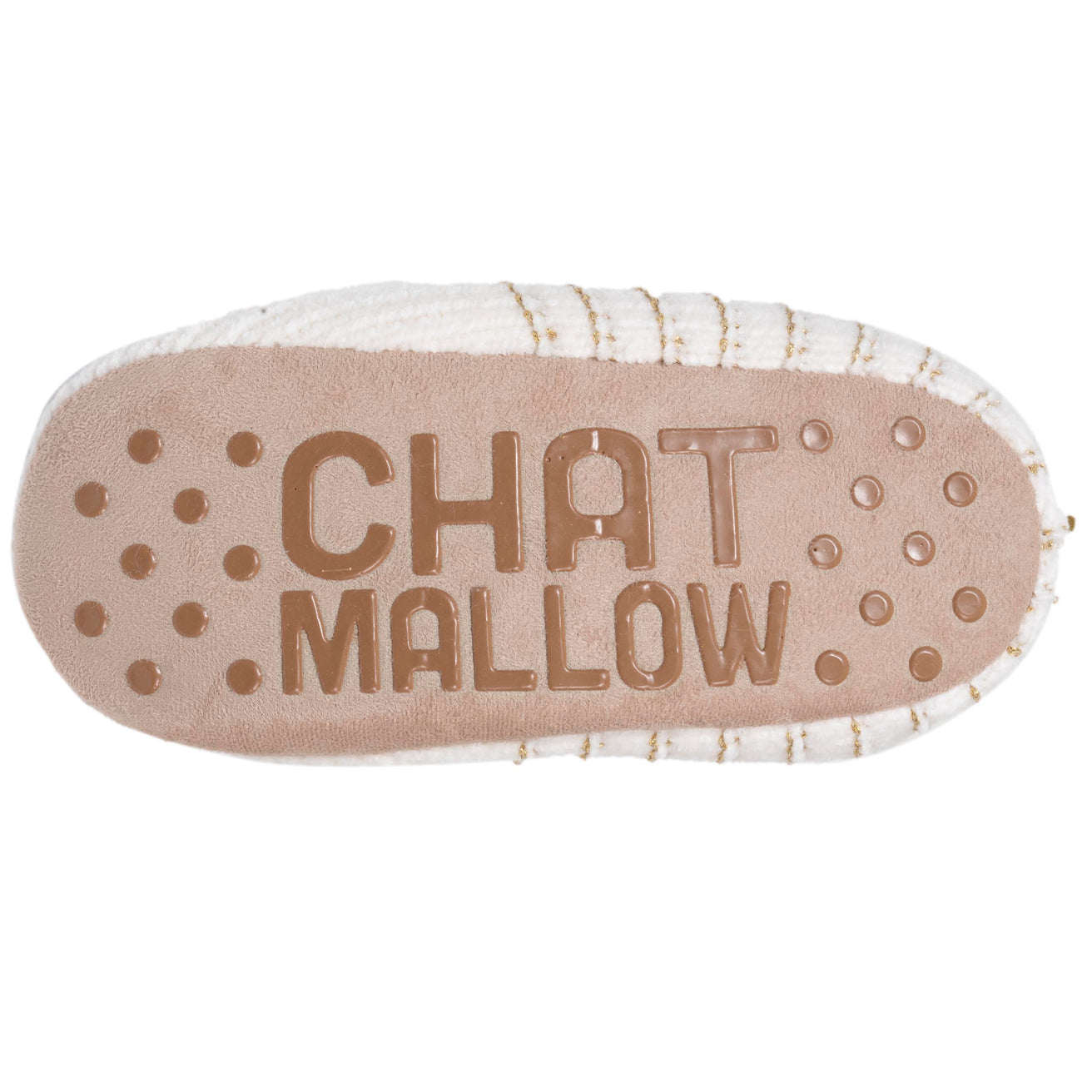 Calcetines-pantuflas forrados Mujer Gato Marfil