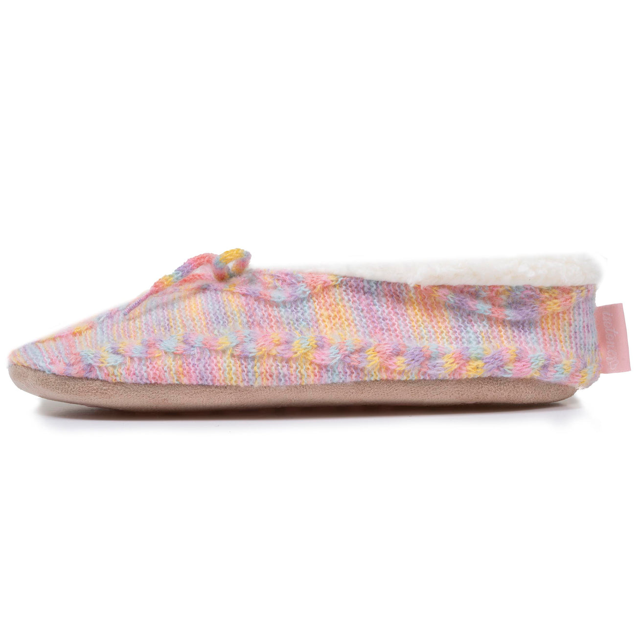 Calcetines-pantuflas forradas Mujer Lazo Multicolor