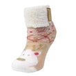 Calcetines forrados Niños Oso Navidad Reno Beige 1/8 años