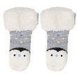Calcetines forrados Niños Pingüino Gris jaspeado