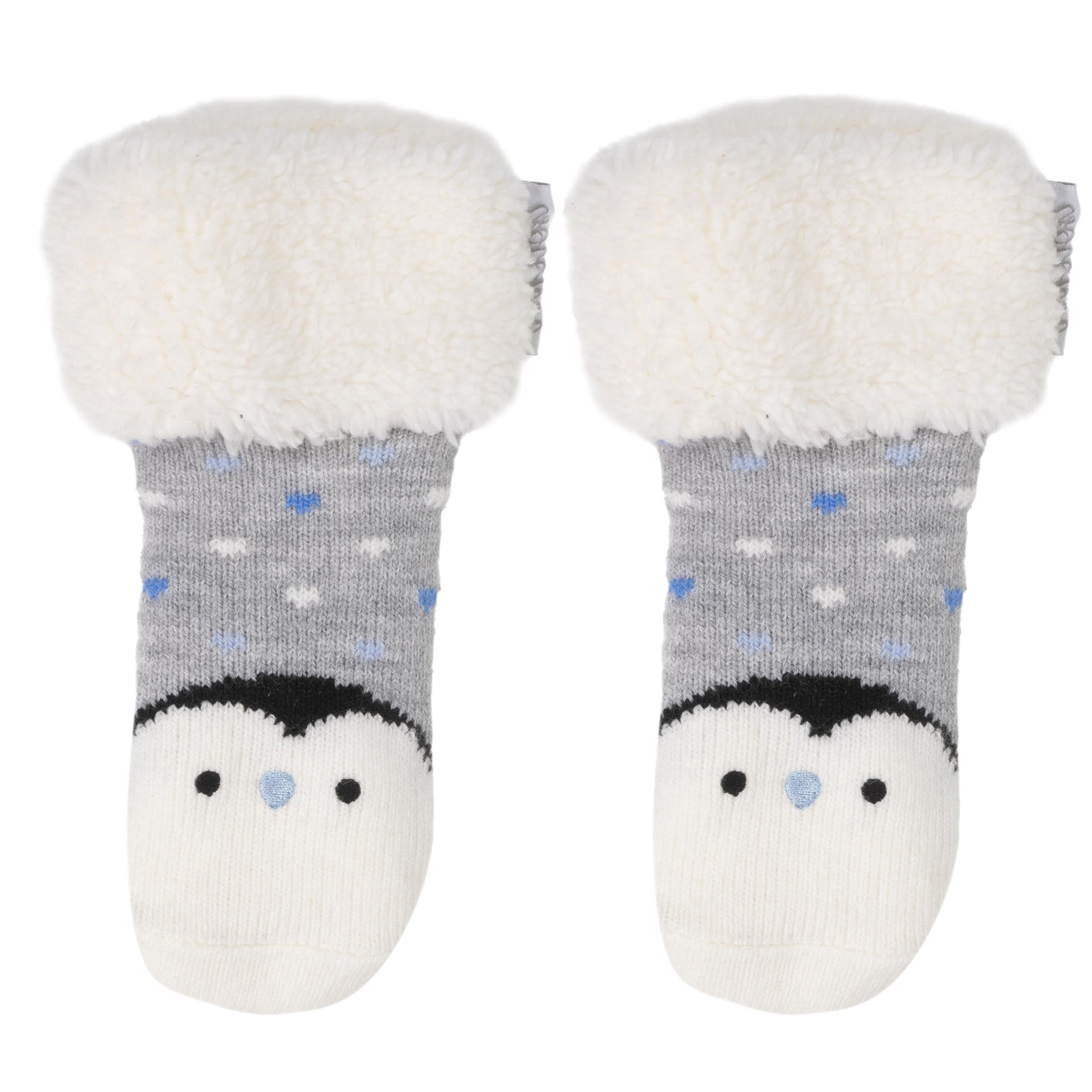 Calcetines forrados Niños Pingüino Gris jaspeado