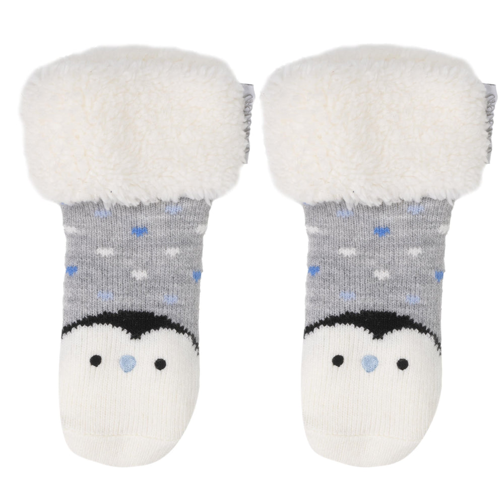 Calcetines forrados Niños Pingüino Gris jaspeado - Isotoner