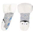 Calcetines forrados Niños Pingüino Gris jaspeado