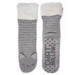 Calcetines forrados Mujer Gato Gris
