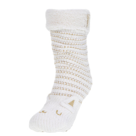 Calcetines forrados Mujer Gato Marfil - Isotoner