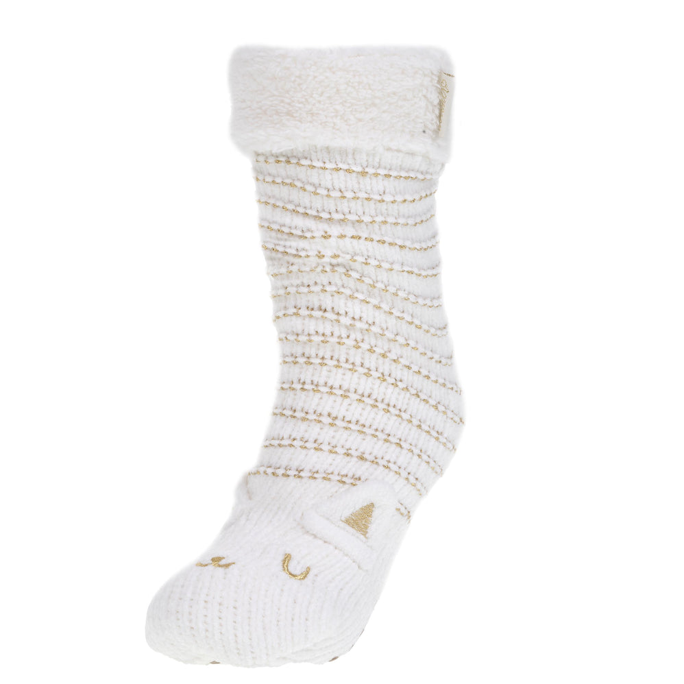 Calcetines forrados Mujer Gato Marfil - Isotoner