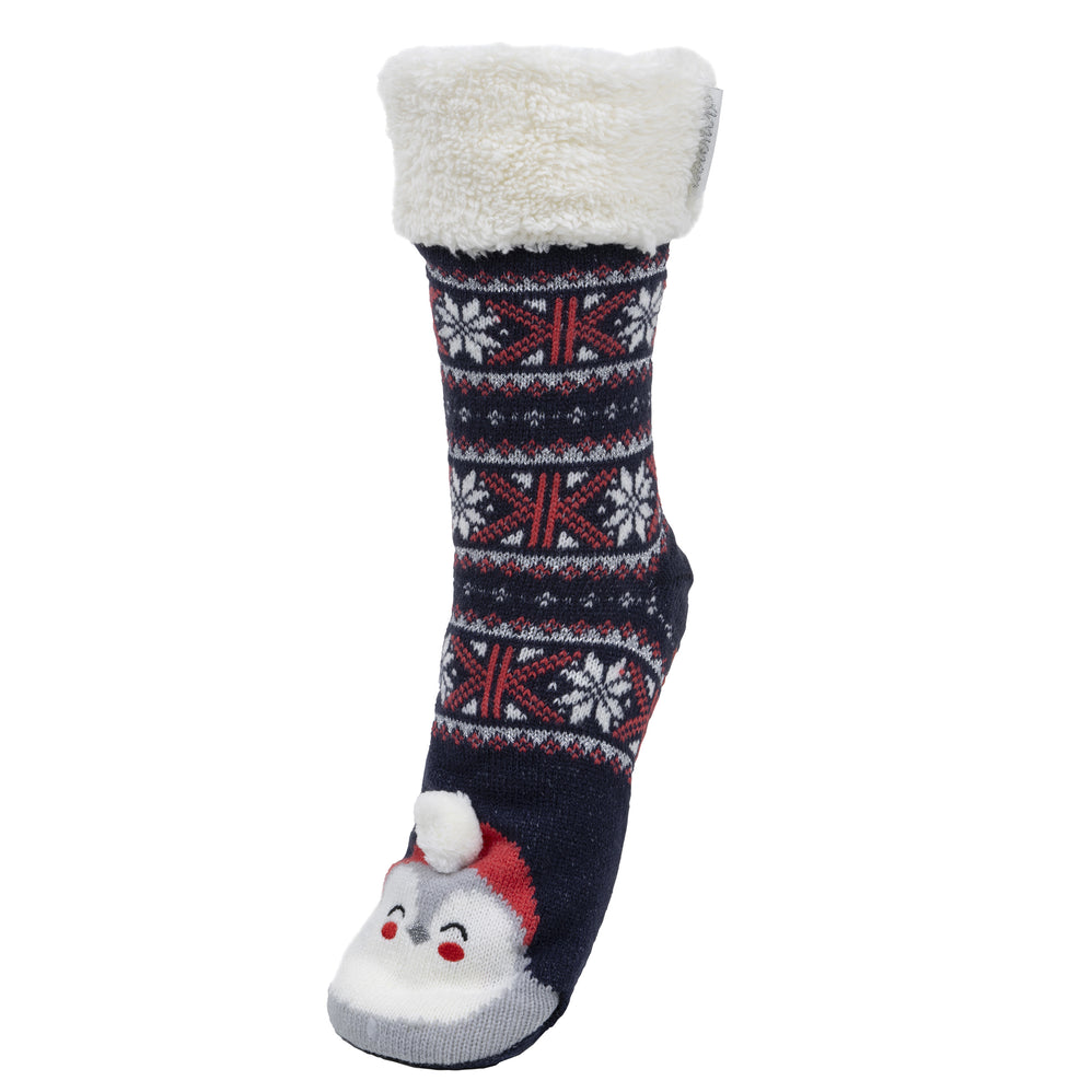 Calcetines forrados Mujer Navidad Pingüino Marino - Isotoner