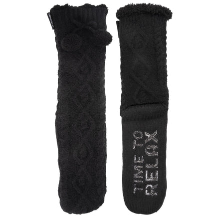 Calcetines forrados Mujer Pompones Negro - Isotoner